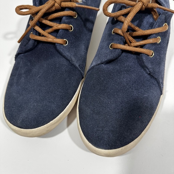 Vans [ Womens 8 US ] Suede Flat Slip on Shoes in‎ Blue and Brown lace ups - Picture 2 of 10
